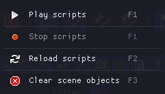 Script Controls menu